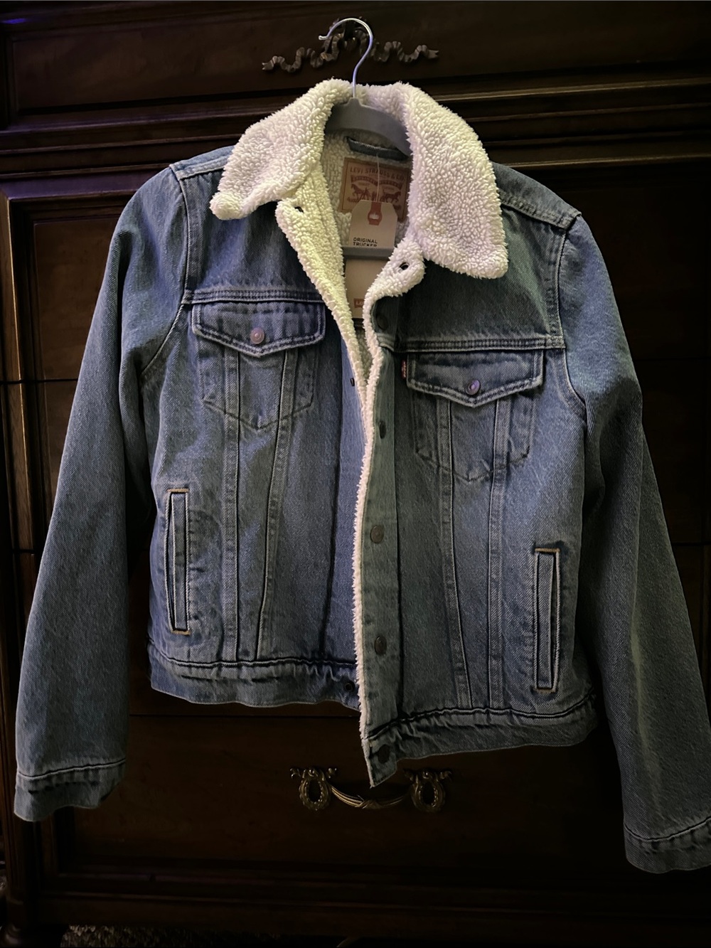 Levi's Blue Denim Jacket with Sherpa Lining
